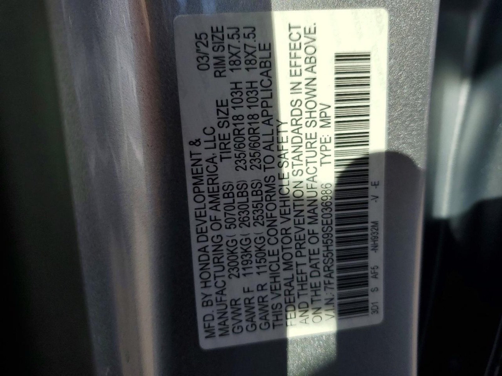 Additional photograph of 2025 Honda CR-V Sport Hybrid